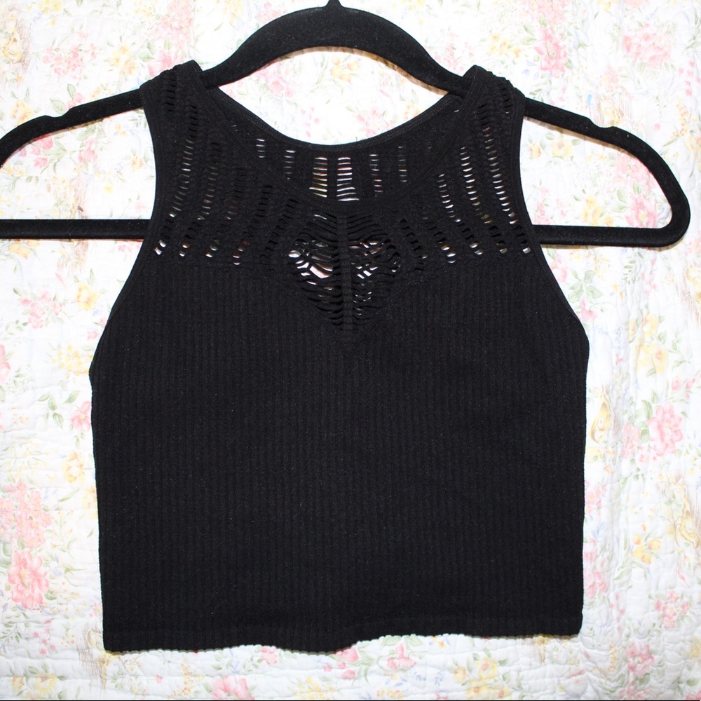 Free People High Neck Ribbed Bra/ Crop Top
